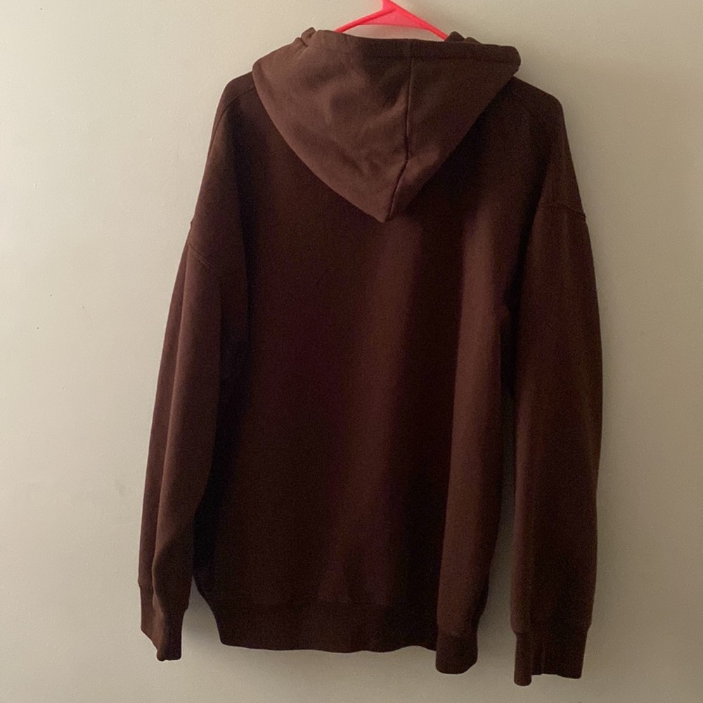 Brandy Melville Christy Hoodie Chocolate Zip Up Ove… Gem